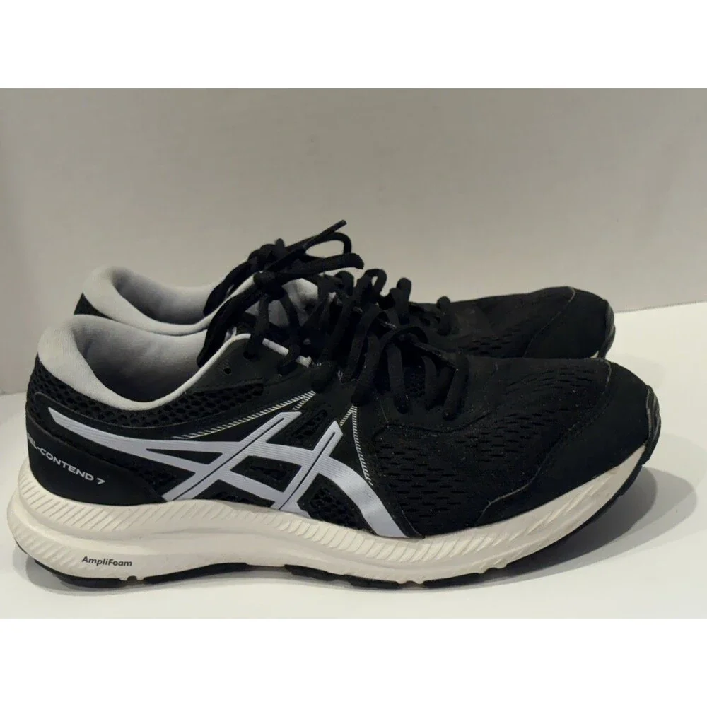 Asics Gel Contend 7 Women's Black White Running Sneakers  Size 8.5!